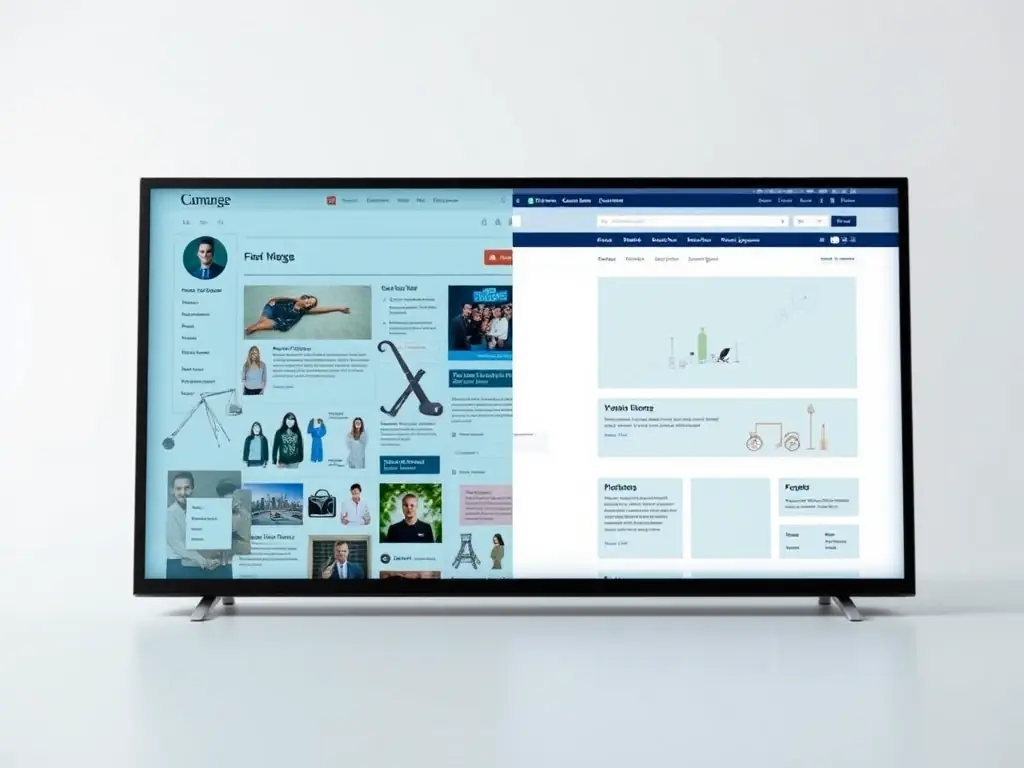 A detailed image showcasing a successful SharePoint migration project, highlighting before-and-after scenarios with modern, user-friendly interfaces.